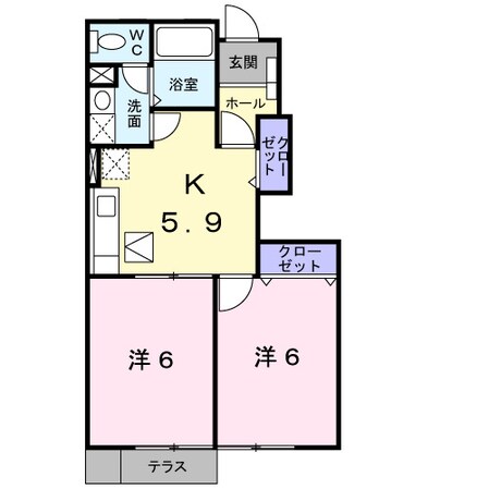 ラシーヌニツ家の物件間取画像